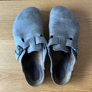Birkenstock Boston gray leather size 43